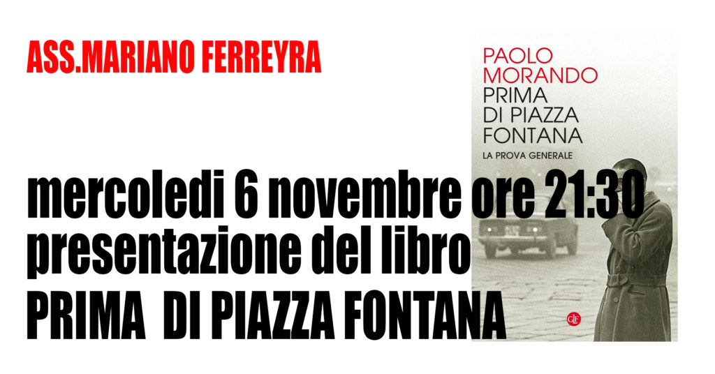 Presentazione libro “Prima di Piazza Fontana la prova generale”